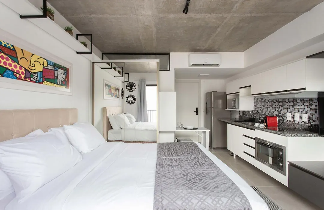 Charlie Em Poa - Studio Moderno Com Coworking E Lavanderia-1