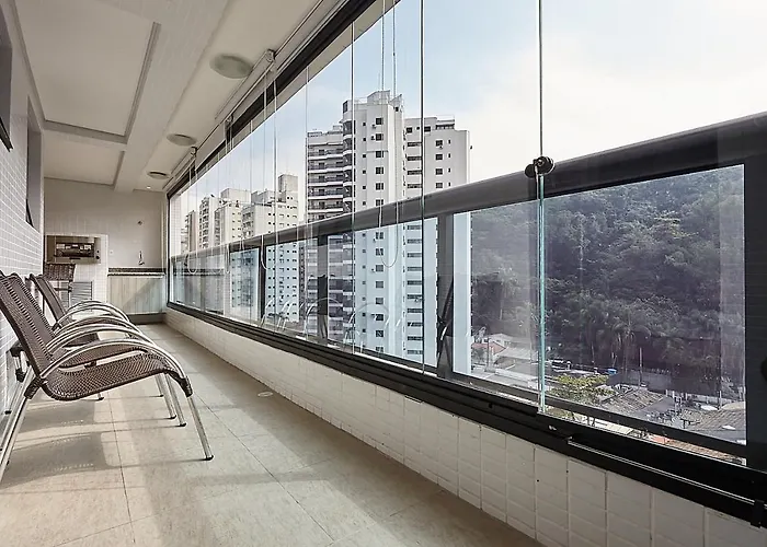 Flat Pérola do Atlântico - 3 dormitórios com varanda gourmet - Praia das Pitangueiras