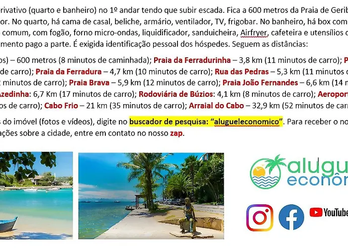 – Geribá – Suítes - Aluguel Econômico