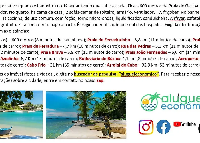 – Geribá – Suítes - Aluguel Econômico